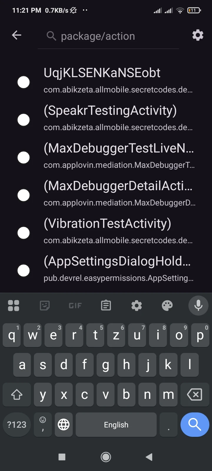 Screenshot Of Activity Launcher